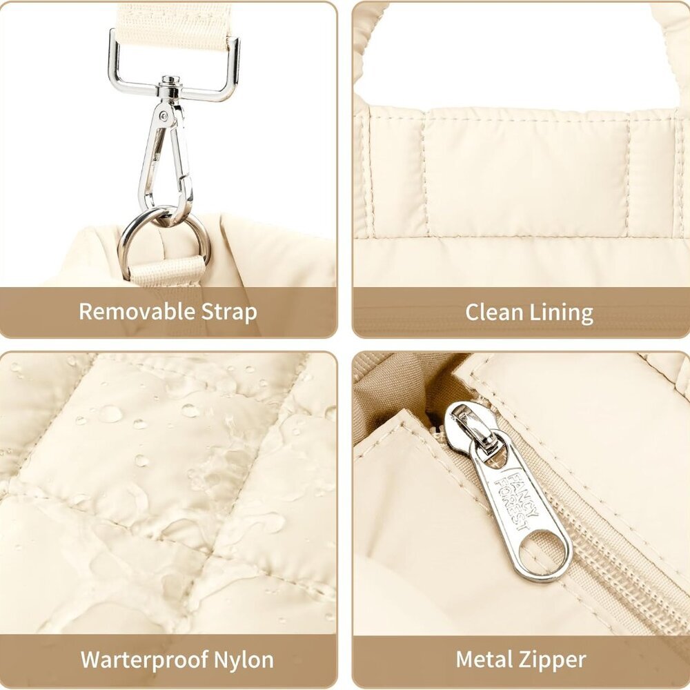 Chic Lightweight Nylon Handbag - Versatile Puffer… - image 6